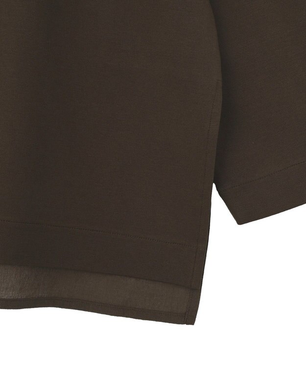 AMERICAN HOLIC Vネック裾異素材ポンチプルオーバー Brown