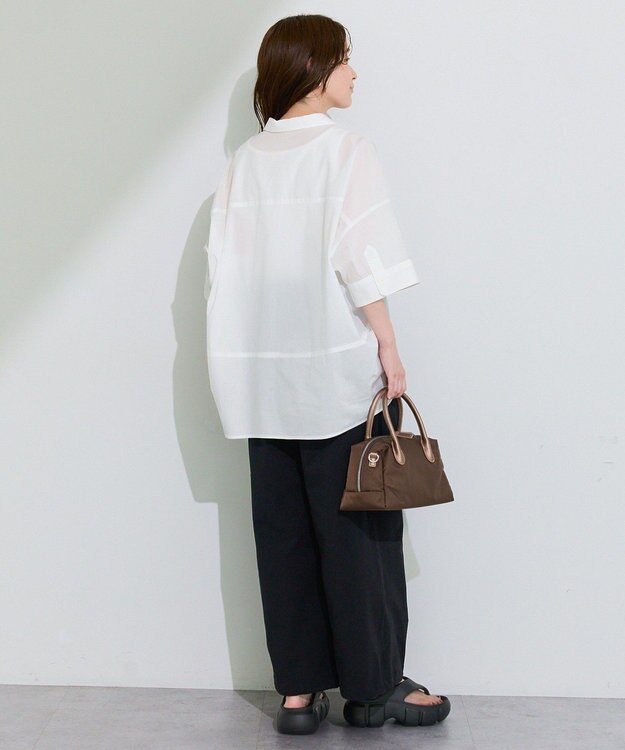 Green Parks ＵＶカットスキッパー半袖シャツ Off White