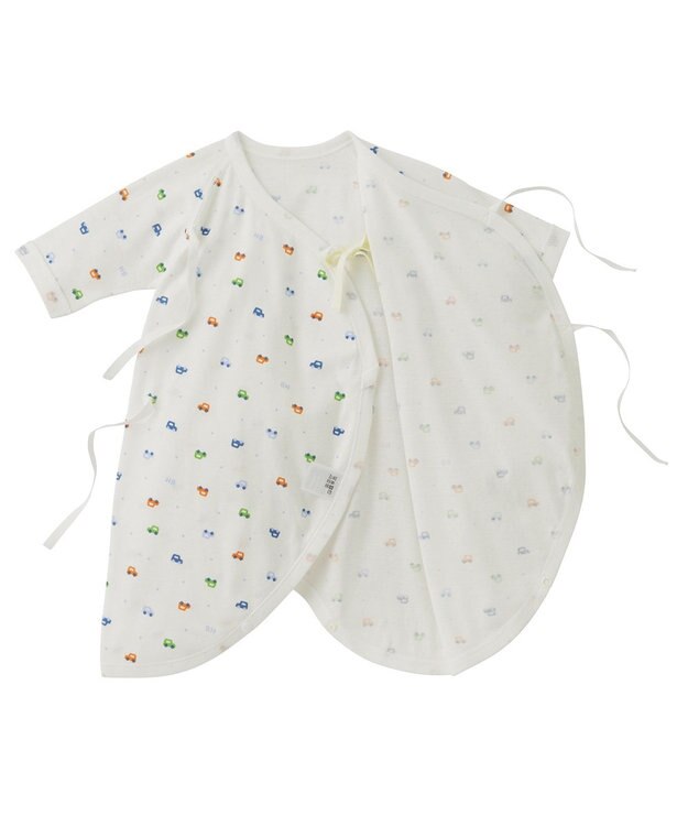 MIKI HOUSE HOT BISCUITS 肌着セット 通年用(総柄) ブルー