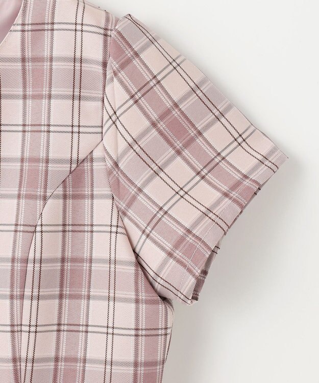 ANY KIDS 【2点セット】セーラージャケット+チェックワンピース ピンクベージュ