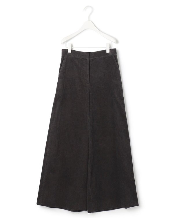 ICB コットンカポックソフトコール ワイドパンツ チャコール系