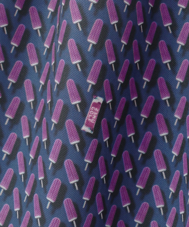 23区GOLF 【WOMEN】【接触冷感・UVケア・吸水速乾】アイス柄 切替ワンピース ネイビー系