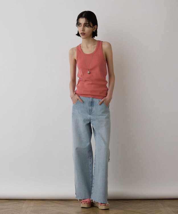 GRACE CONTINENTAL テレコカットトップ レッド