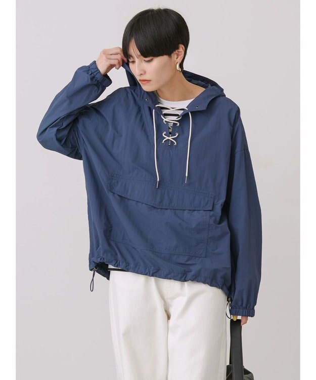 AMERICAN HOLIC ポケッタブル撥水加工アノラックパーカー Navy