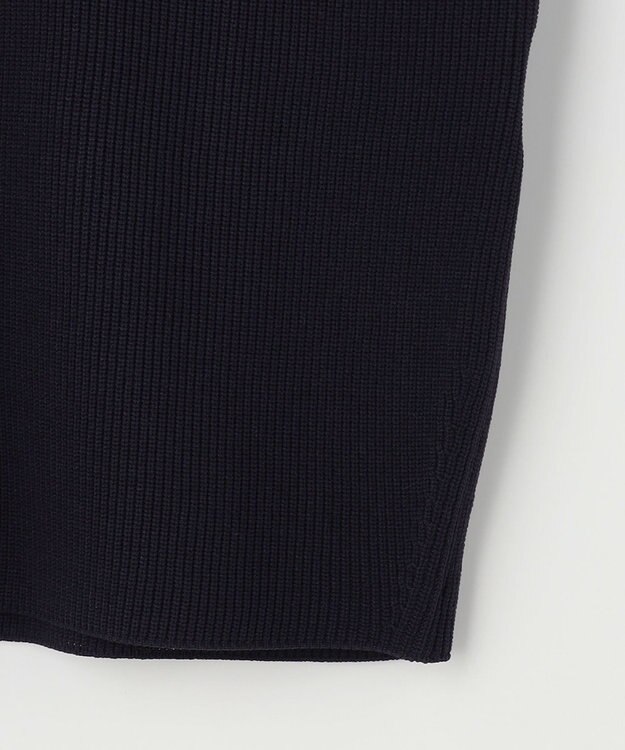 組曲 L 【先行予約・WEB限定】パール釦畦ニット プルオーバー ネイビー系