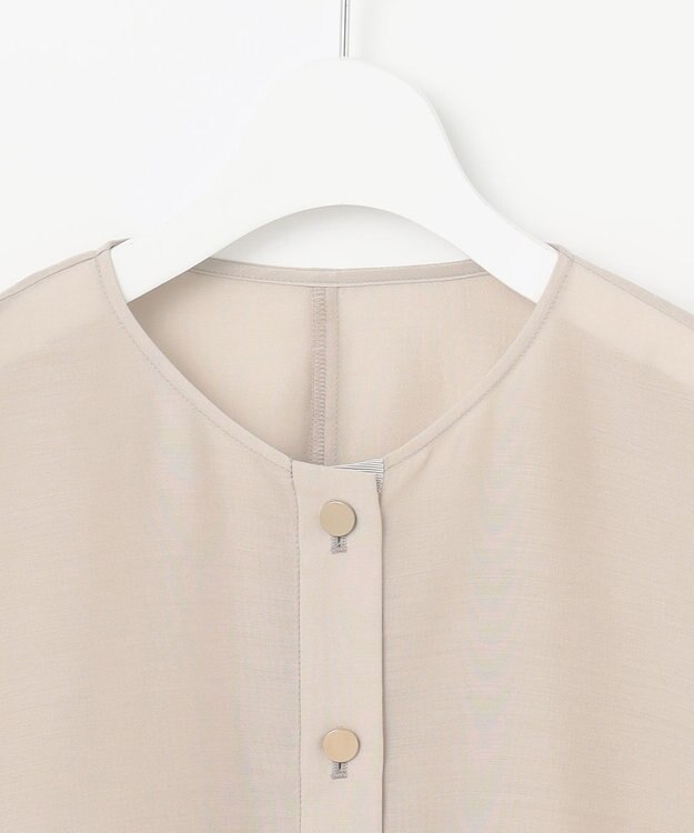 自由区 【カタログ掲載・接触冷感・洗える】ブライトシアーノーカラー ブルゾン サンド