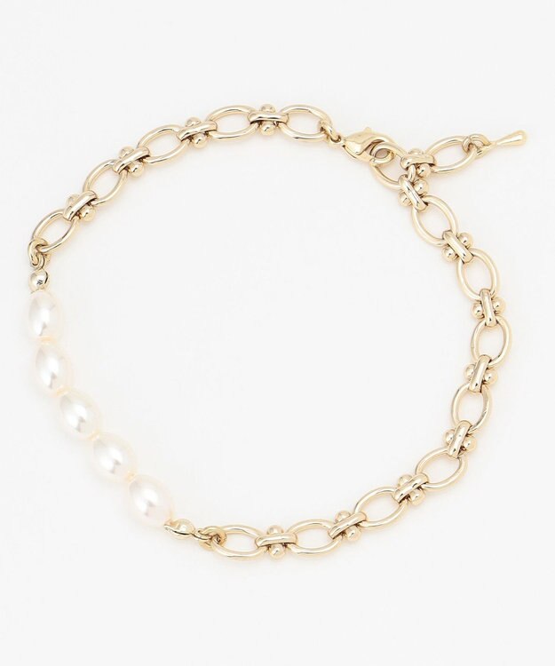 組曲 【2SET】メタルバングル パールセットブレスレット ゴールド系