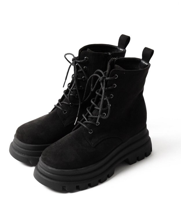 WEGO レースアップショートブーツ ブラックその他