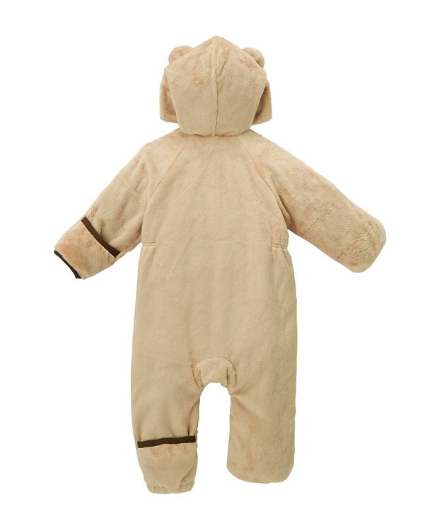 MIKI HOUSE HOT BISCUITS 【ミキハウス】【60-80cm】 マイクロファー カバーオール ライトブラウン