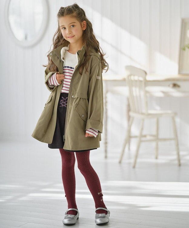 組曲 KIDS 【120-140㎝】3WAY モッズコート カーキ系