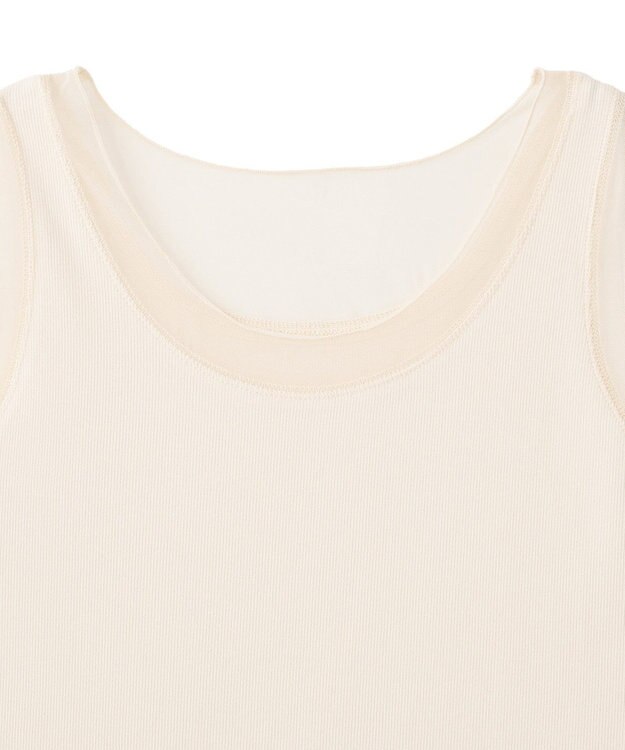 YECCA VECCA チュールMIXリブインナー Ivory