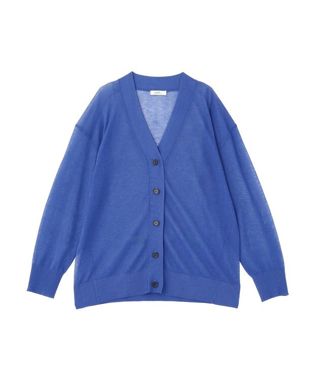 earth music&ecology シアーＶネックカーディガン Blue