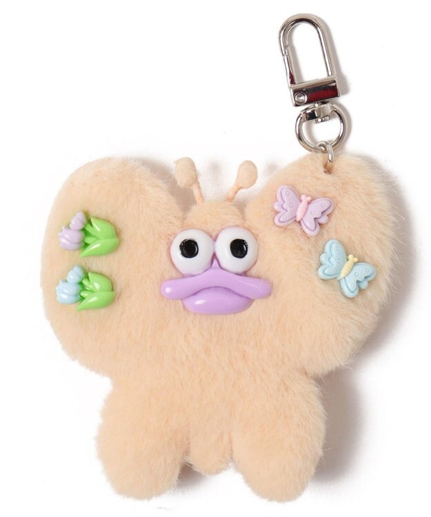 WEGO ぱたぱたちょうちょモンスターぬいぐるみキーホルダー オレンジ