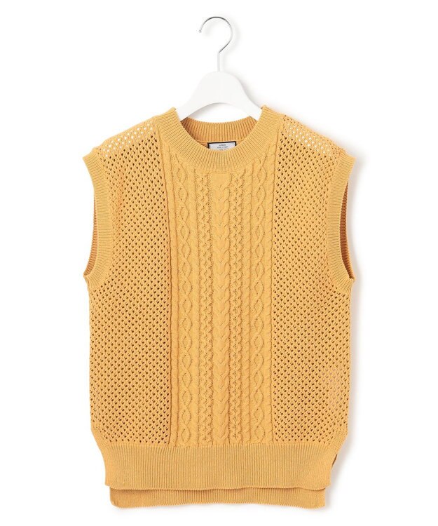 J.PRESS YORK STREET 【WOMEN】テープヤーン ニットベスト イエロー系
