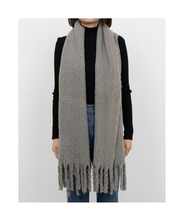 UNBILLION カシュネ cache nez / リサイクルポリラッセルニットストール カーキ