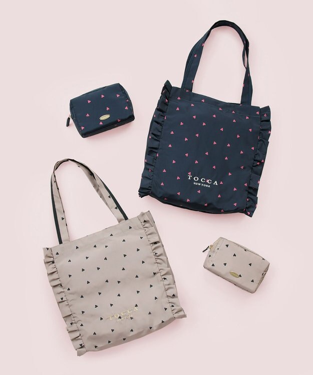 TOCCA 【百田夏菜子さん着用・新色登場】DANCING LOVE FRILL SUBBAG サブバッグ ネイビー系