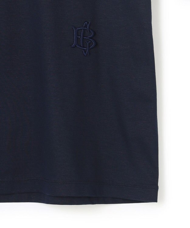 BEIGE， COOKE / オリジナルロゴ刺繍Tシャツ Navy