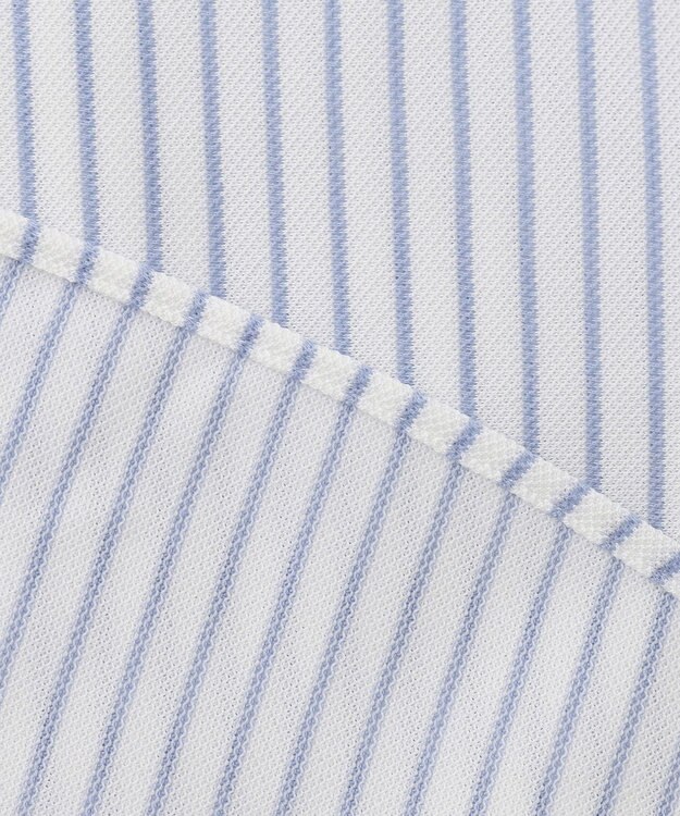 J.PRESS MEN 【J.PRESS PLUS】カノコインレイストライプパッチポケット シャツ/B.D. サックスブルー系1