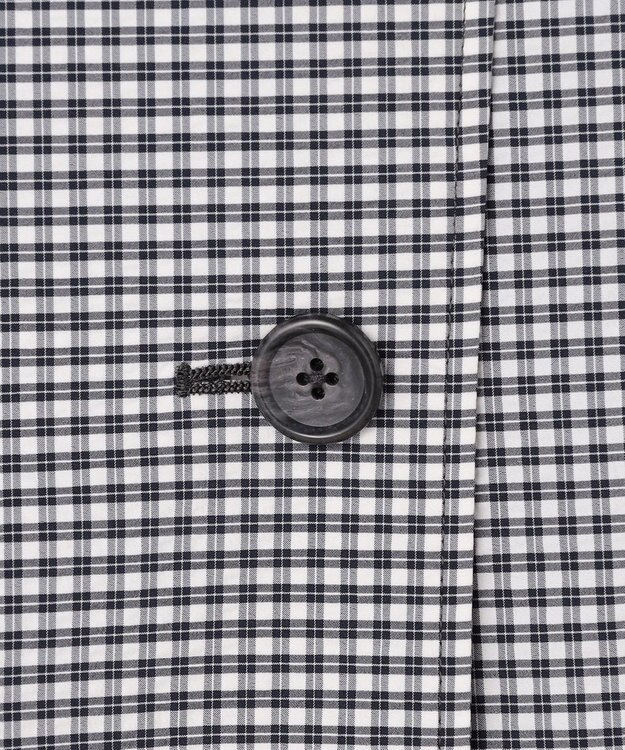 J.PRESS LADIES Lightストレッチチェック トレンチコート ダークネイビーギンガム系