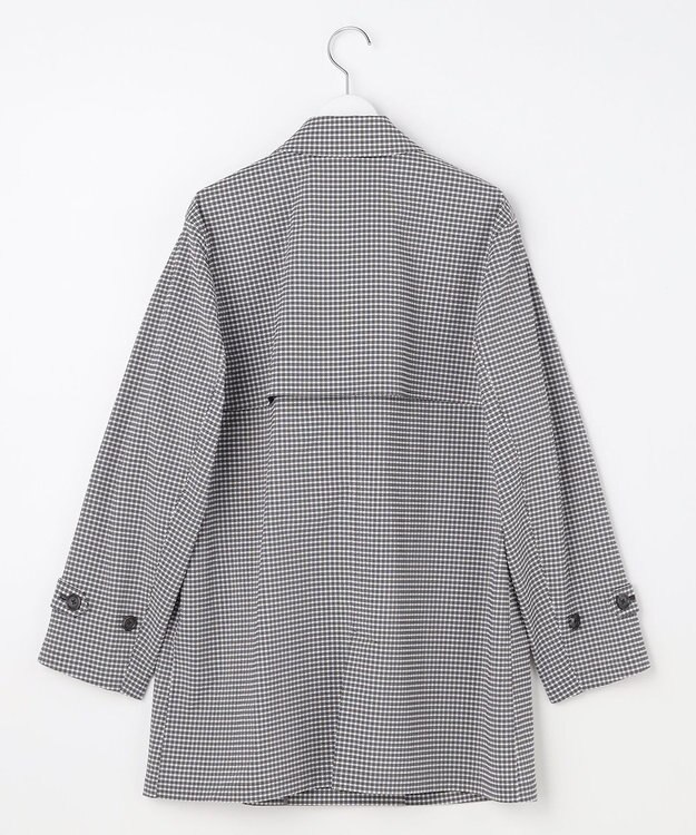 J.PRESS LADIES Lightストレッチチェック トレンチコート ダークネイビーギンガム系