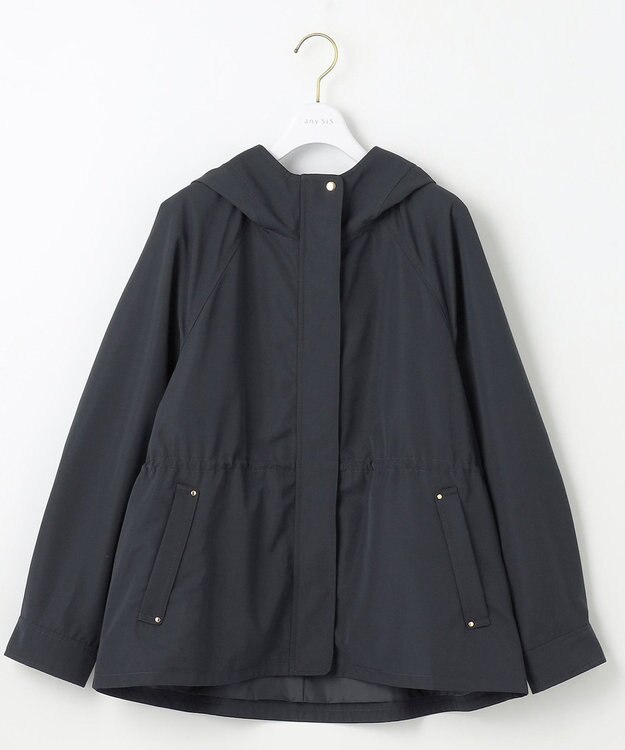ANY SIS 【撥水・UVカット】フーディショート ブルゾン ネイビー