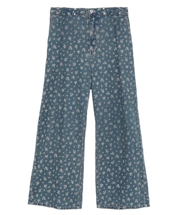 earth music&ecology タックホックデニムパンツ Flower