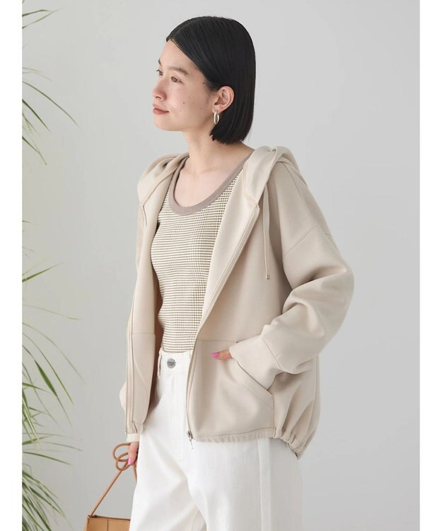 AMERICAN HOLIC バックドレープポンチパーカー Light Beige