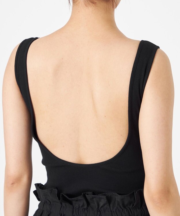 NAVE 【Nave・洗える/ストレッチ素材】ボディスーツ タンクトップ ブラック系