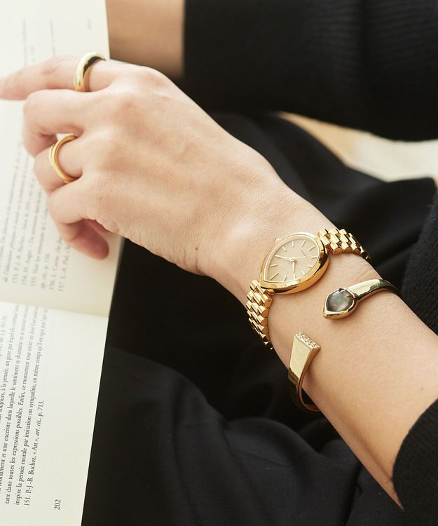 CITIZEN 【電池交換不要】ドロップ形状のジュエリーライクウオッチ EM1202-50P イエローゴールド イエローゴールド