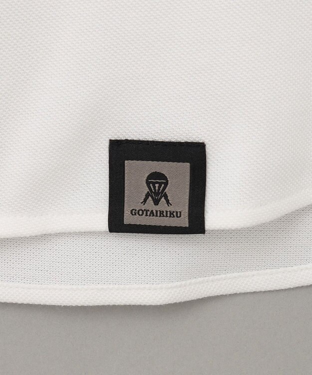 GOTAIRIKU 胸ポケット付にアップデート【吸水速乾/ストレッチ】クールマックス鹿の子 ビズシャツ_ボタンダウン ホワイト系