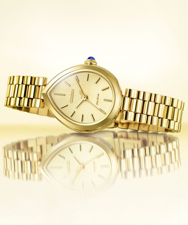 CITIZEN 【電池交換不要】ドロップ形状のジュエリーライクウオッチ EM1202-50P イエローゴールド イエローゴールド