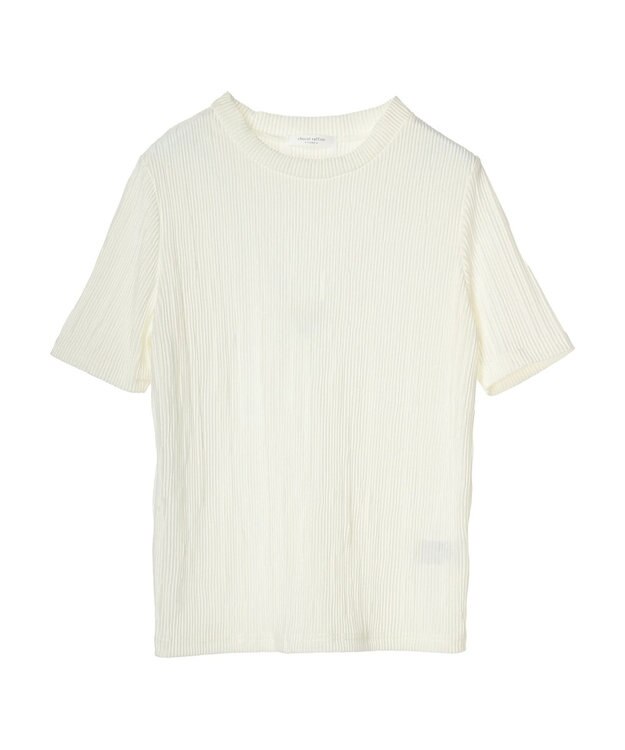 Green Parks プリーツ５分袖プルオーバー Off White