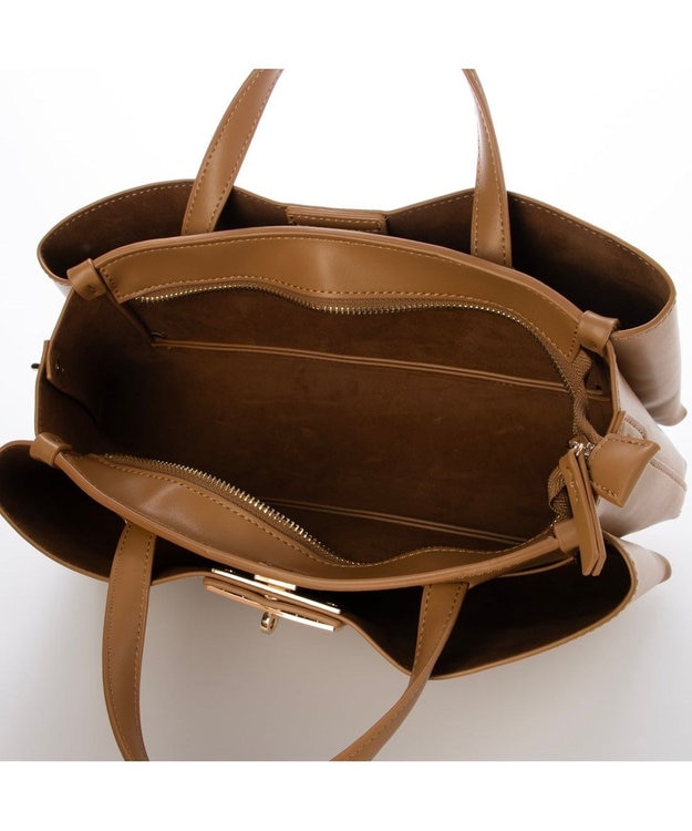 UNBILLION カカトゥ kakatoo / ヒネリ金具横長2wayショルダー ブラウン