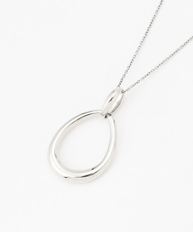 J.PRESS LADIES ステンレスオーバルネックレス シルバー系