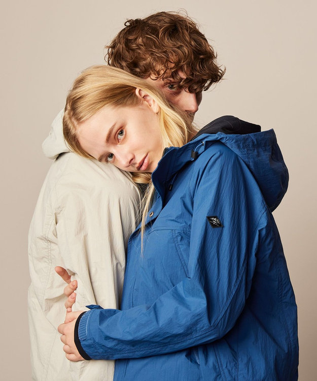 JOSEPH ABBOUD MOUNTAIN 【CREA掲載・ECO撥水/軽量/抗菌性/ライナードッキング対応】タスランワッシャー マウンテン パーカー ブルー系