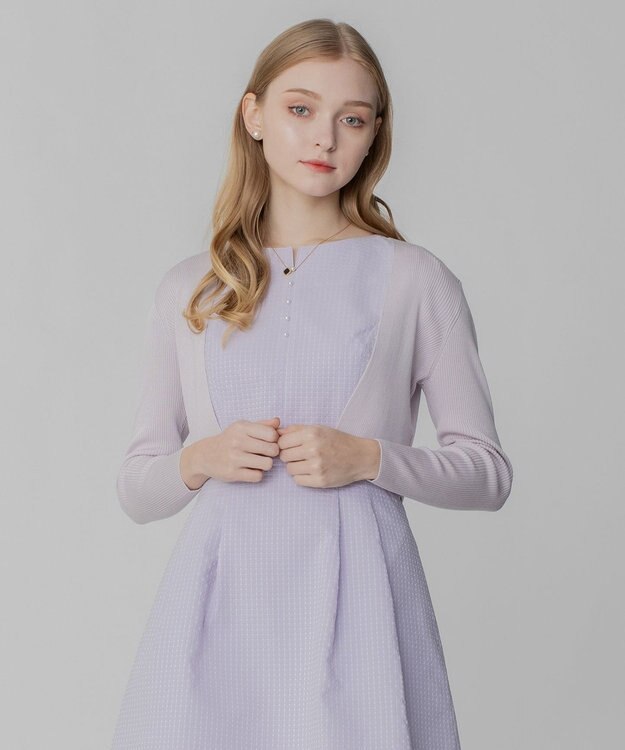 TOCCA 【洗える！】SILK RIB BOLERO ボレロ ラベンダー系