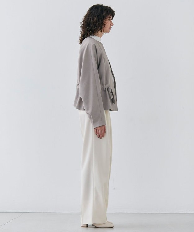 BEIGE， 【洗える・VERY3月号掲載】PORDIC / ノーカラードルマンジャケット Taupe