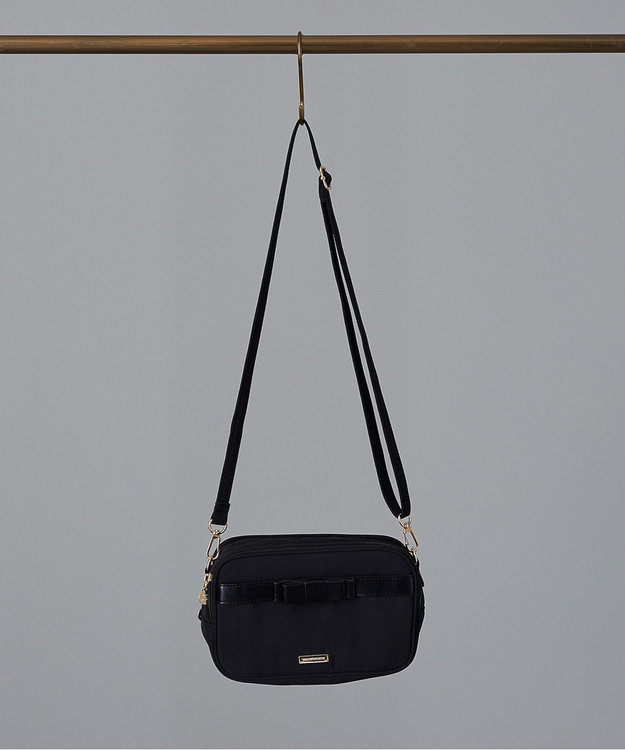 Maison de FLEUR EC限定撥水加工2ルームミニショルダーバッグ Black