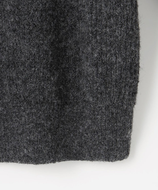 Feroux ニット×ティアードレース スカート グレー系