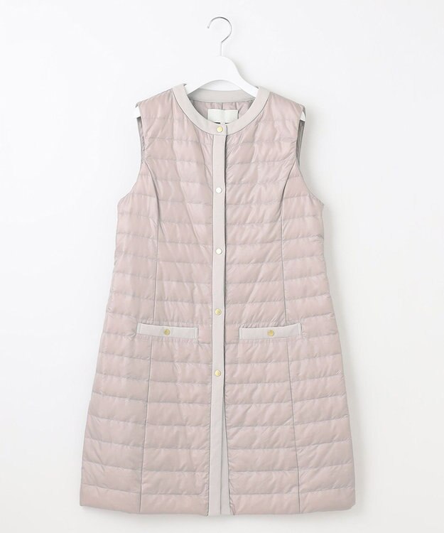 自由区 【洗える】ライトダウン ジレ モーヴ