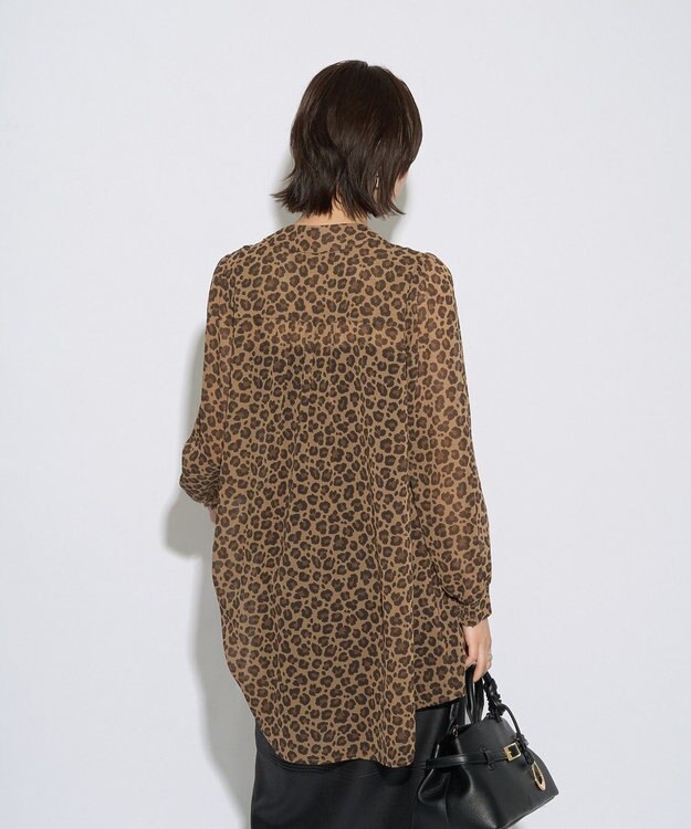 YECCA VECCA 【archive】フリルボウタイブラウス Leopard