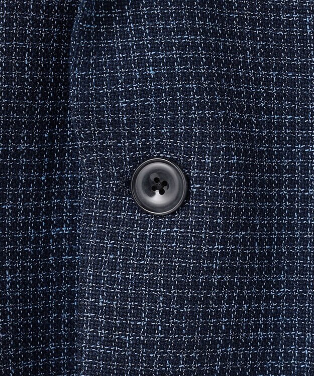 GOTAIRIKU 【尾州】ストレッチメッシュジャケット_千鳥格子柄 ネイビー×千鳥格子柄