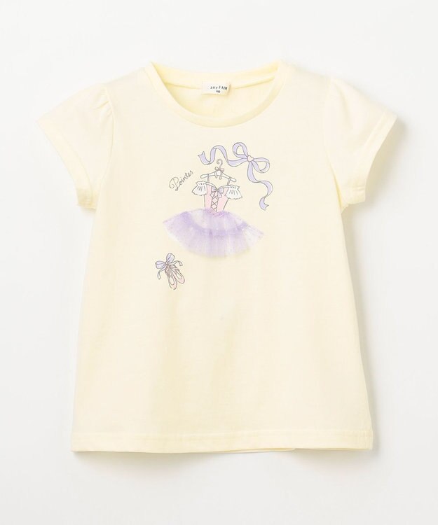 ANY KIDS ひんやりクール アップリケTシャツ クリーム（ドレス）