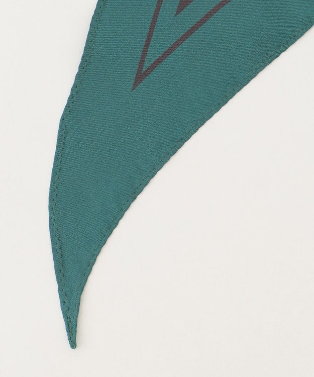 自由区 ロゴダイヤ スカーフ ネイビー×ミントグリーン