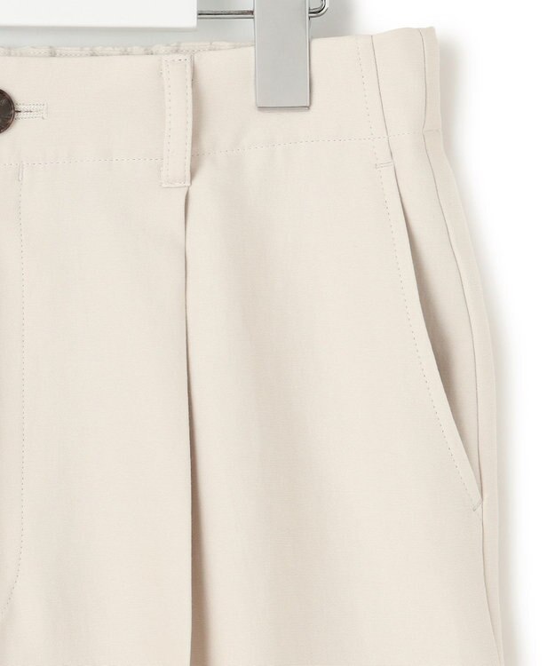 23区 【Oggi4月号掲載/洗える】ハイカウントライトクロス クロップド パンツ ベージュ系