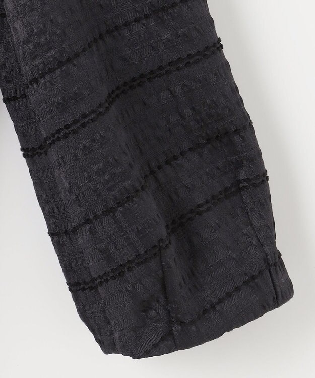 J.PRESS LADIES L SIMMOD ジャカード ボリュームスリーブ ワンピース ダークネイビー系