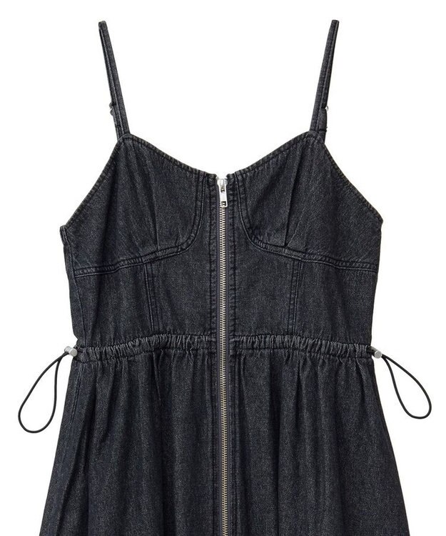 Green Parks ・ＳＵＧＡＲ　ＳＰＯＯＮ　デニムコルセットキャミワンピ Black