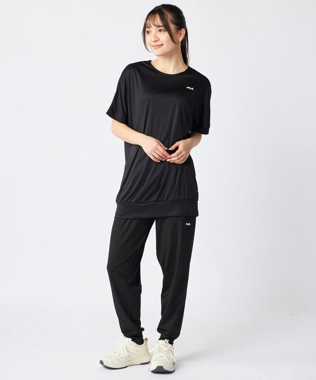 OP／FILA 【FILA】水陸両用フィットネスウェア 2点セット ブラック