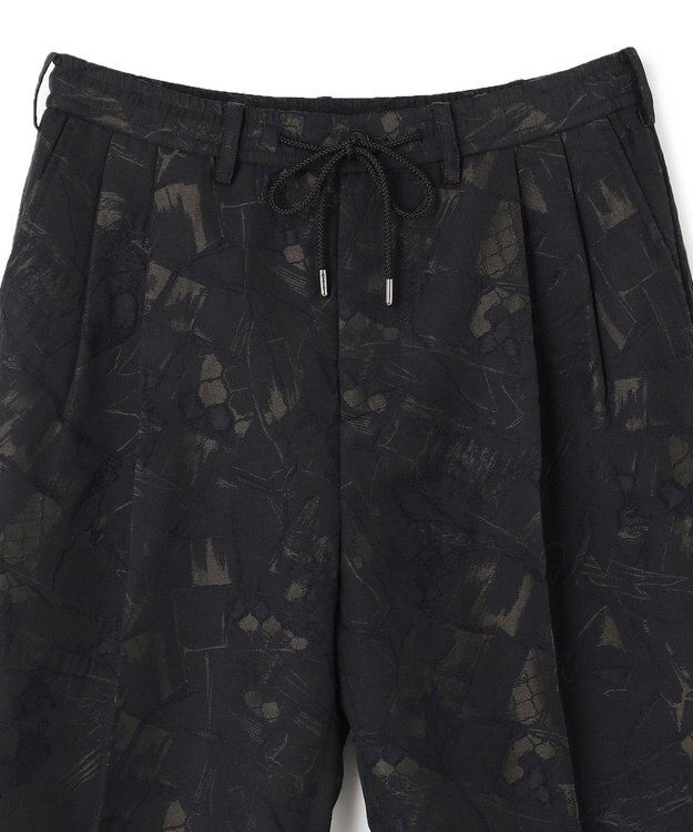 JOSEPH HOMME 【新柄】モロッカンジャガード ドロスト付ワイドテーパードパンツ/ ORIGIN CONVERTIBLE ブラック系5