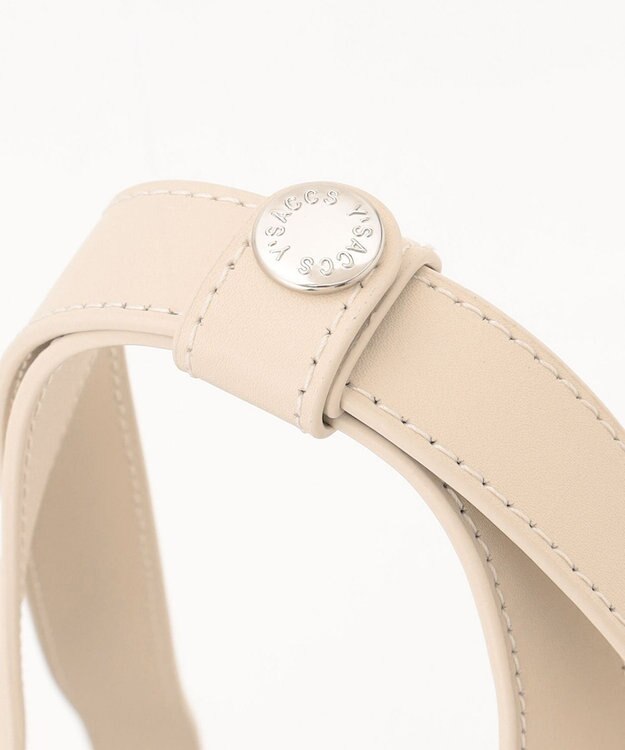 Y'SACCS アシメファスナーポケットトート ベージュ